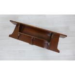 Mahogany wall shelf, 20 x 72cm