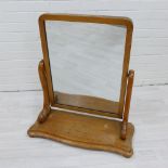 Mahogany dressing table swing mirror, 78 x 68cm