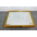 Gilt framed wall mirror with rectangular plate, 60 x 82cm