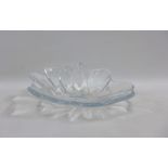 Holmegaard clear glass flowerhead dish, 32cm wide