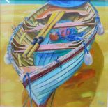 Graham High, East Coast Creeler, oil on canvas, signed, in glazed frame, 50 x 50cm