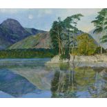 A Langford, Mountain and Loch scene, Oil on canvas, signed, framed, 49 x 39cm