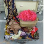 Quantity of miscellaneous vintage scarves, handbags, and other accessories, etc (a large lot)