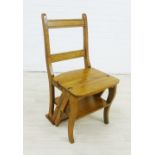 Pine metamorphic chair / library steps,