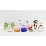 A collection of ten Royal Doulton figures to include Home Again HN2167, Miss Muffett HN1936 &