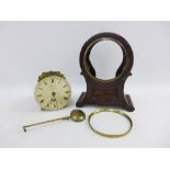 Mahogany cased mantle clock with brass dial inscribed Griffith, King Street, Westminster, 32cm