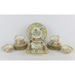 Hammersley & Co floral patterned teaset comprising six cups, six saucers, six side plates, two
