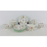 Minton Haddon Hall teaset to include six cups, six saucers and a milk jug (13)