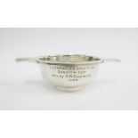 Scottish silver Quaich, Mackay & Chisholm, Edinburgh 1935, 10cm diameter