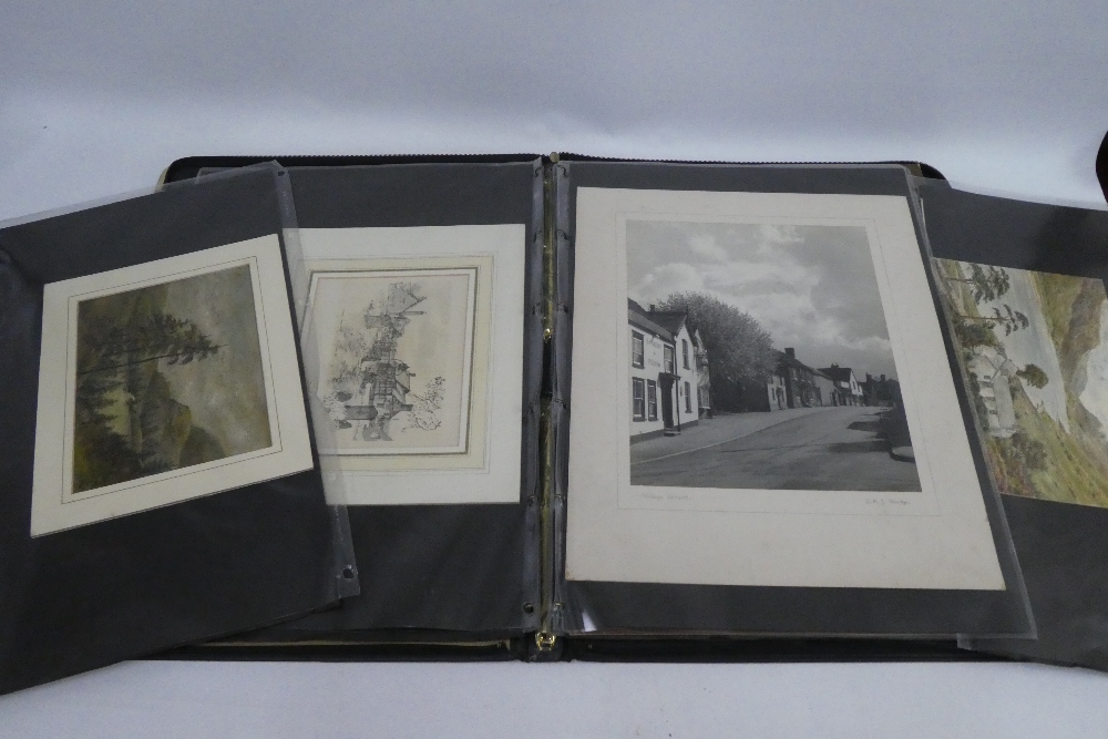 Folio of prints, photographic prints, maps and watercolours, (a lot)