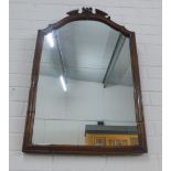 Georgian style mahogany wall mirror, 82 x 54cm