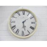 Newgate Clocks Ltd white metal wall clock, 54cm diameter