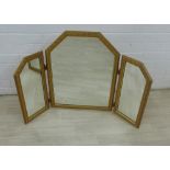 Triple dressing table mirror, 60 x 90cm