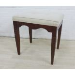 Modern dressing stool with upholstered top, 52 x 52cm