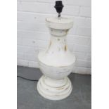 Heavy wooden table lamp base, 66cm