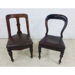 Two 19th century side chairs, (2)