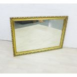 Gilt framed rectangular wall mirror, 75 x 108cm
