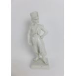 White glazed 'Garde Imperial Tartares Lithuaniens' figure, 24cm high