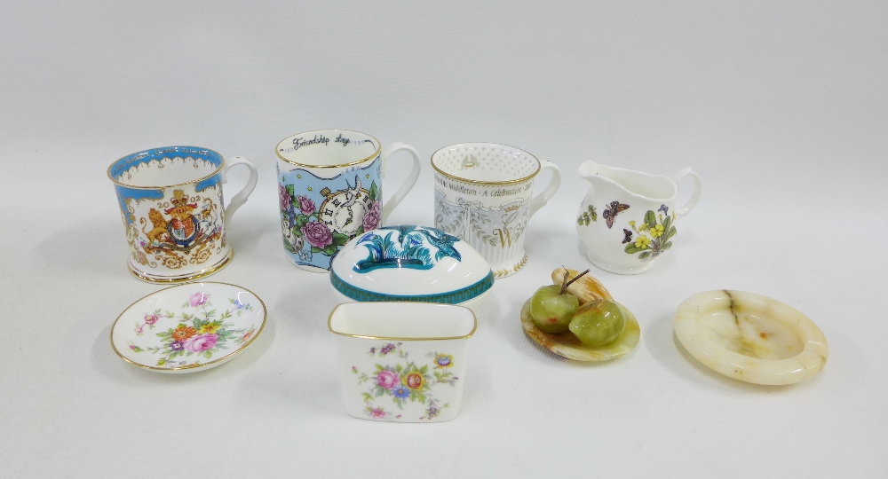 Mixed lot of porcelain to include royal commemorative mugs, etc (a lot)