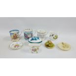 Mixed lot of porcelain to include royal commemorative mugs, etc (a lot)