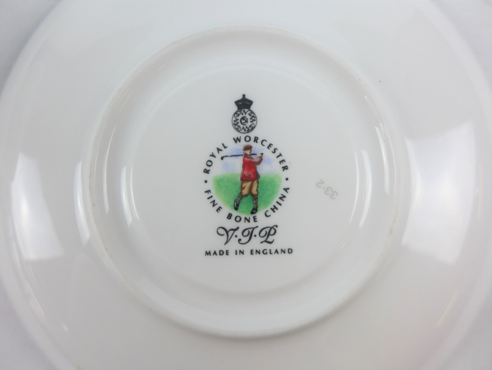 Royal Worcester 'Golfing' breakfast cup and saucer (2) - Image 3 of 3