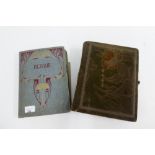 Early 20th century postcard album with postcards together with an Art Nouveau album containing a