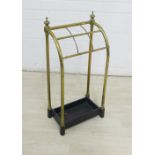 Early 20th century brass stick stand, 63 x 30cm