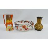 Mixed lot to include an Art Deco jug and Masons type bowl, etc (3)