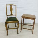 Early 20th century side chair and table (2)