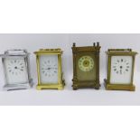 Four various carriage clocks, (a/f) (4)