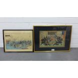 Two Japanese woodblock prints, framed under glass, largest 34 x 22cm (2)