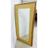 Angus Self large contemporary Ash framed wall mirror, 142 x 70cm