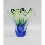 Murano style art glass vase, 19cm high