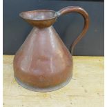 Copper gallon whisky jug / measure, 45 x 40cm