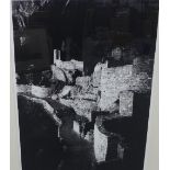 Contemporary monochrome print, in a glazed frame, 54 x 75cm