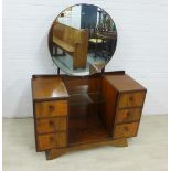 Art Deco walnut dressing table,