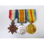WWI trio comprising War & Victory medals awarded to CPL W. Edmond ASC and 1914/15 Star awarded to to