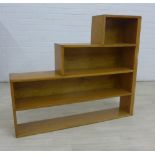 Oak bookcase, 92 x 112cm