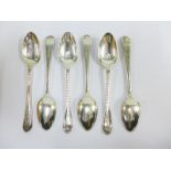 Set of six silver teaspoons, Sheffield 1912, (6)