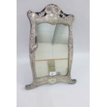 American Art Nouveau silver fronted mirror, Dominick & Haff, circa 1890, embossed with stylised