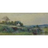 Alfred Proctor, View from Bidston Hill Near Liverpool, watercolour, signed, in oak frame, 59 x