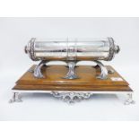 Edwardian silver Scroll Holder, Walker & Hall, Sheffield 1907, engraved with a personal presentation