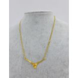 18ct gold pendant necklace, stamped 750