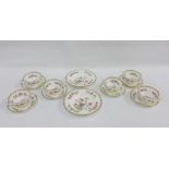 Set of eight Coalport Persian flowers pattern bowls and plates, etc (17)