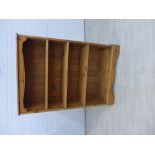 Pine open bookcase, 126 x 86cm