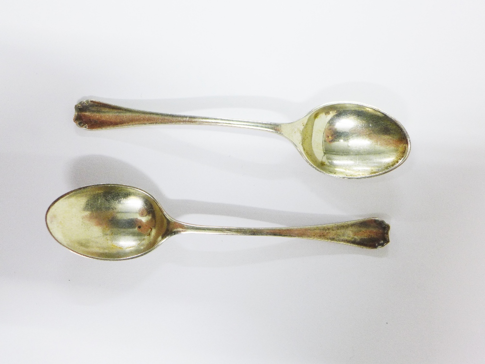 George VI set of six silver teaspoons, Henry Alkin, Sheffield 1944, in fitted case - Image 2 of 3