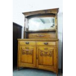 An oak mirror back dresser (a/f) 188 x 122cm