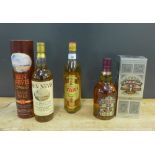 Whisky to include Ben Nevis Single Highland malt, aged 10 years, boxed Chivas Regal and William