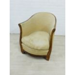 Upholstered bedroom armchair, 76 x 64cm