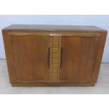 Art Deco oak sideboard / cupboard, 93 x 138cm